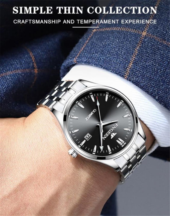 Ststaunch%20FNGEEN%20Men's%20Watch%20Business%20Trend%20Waterproof%20All%20Steel%20Wrist%20Watch%20%20Fashion%20Calendar%20Luminous%20Watch%20Ultra%20Thin%20Student%20Men's%20Quartz%20Watch%20Men's%20Casual%20Business%20Watch%20-%20Image%205