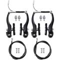 V Brake Set, 2 Pairs Brake Levers Bicycle  Bicycle Brake Set Bicycle Brake For Most Bikes, Mtb, Bmx (Black) - সাইকেল. 