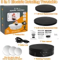 3 in 1 360 Degree Electric Turntable with Remote Control Rotating Display Photography Turntable. 