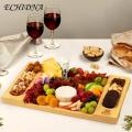 Wooden Chopping Board Bamboo Charcuterie Board with Grooves Food Serving Tray for Home Kitchen Eco-friendly Cutting Board. 