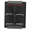4 Pin DPST ON/OFFSnap-4 x Rocker Switch-Black & Red. 