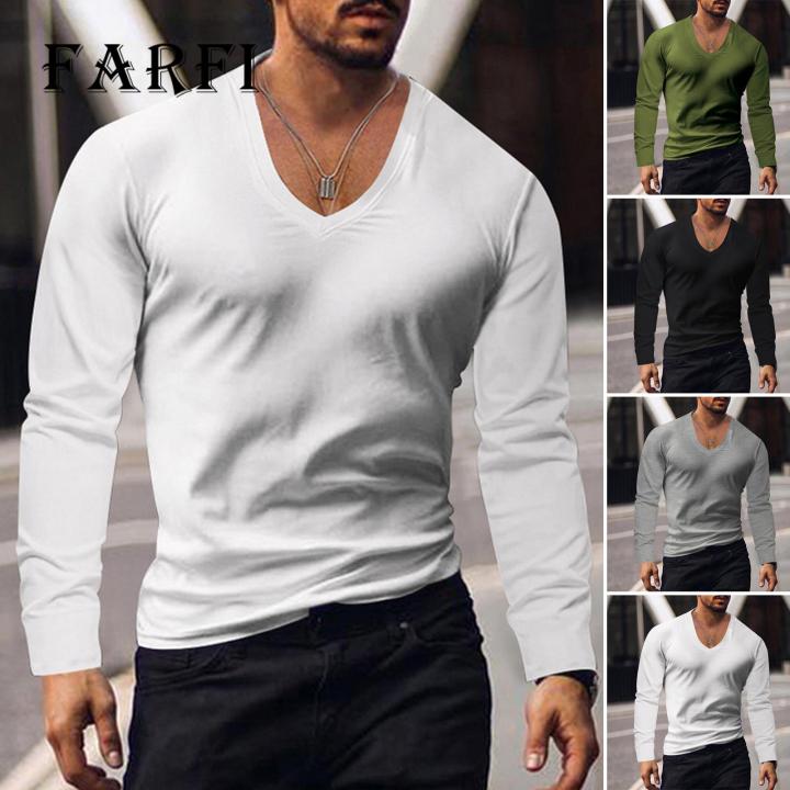 Men%20V-neck%20T-shirt%20Men%20V-neck%20Long%20Sleeve%20T-shirt%20Solid%20Slim%20Fit%20High%20Elastic%20Pullover%20Tops%20Breathable%20Thin%20Stwear%20Casual%20Men%20T-shirt%20-%20Image%206