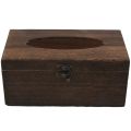 1PC Useful Wooden Retro Tissue Box Cover Paper Napkin Holder Case Home Car Decor.