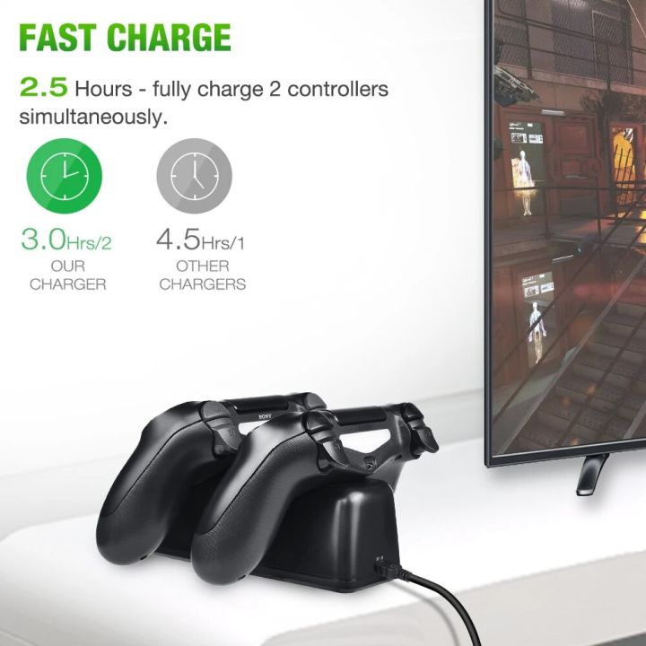 Dual%20Controller%20Charger%20For%20PS4%20Slim%20Pro%20USB%20Fast%20Charging%20Dock%20Station%20with%20LED%20Indicator%20For%20Playstation%204%20Dualshock%204%20Gamepad%20-%20Image%203
