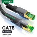 UGREEN Game Ethernet Cable, CAT 8 High-Speed Professional Gaming Network Cable, 40Gbps 2000MHz Braided RJ45 LAN Gigabit Cable, SF/FTP POE 26AWG for Xbox One Switch PS5 PS4 Modem Router. 