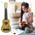 Kids Ukulele Guitar Toy Boys Brown 38x12.5cm Brown. 