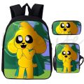 Kawaii Cartoon Mikecrack Backpacks Anime Compadretes Schoolbag Children Bookbag 3Pcs/Set Students School Bag Los Compas Mochila.