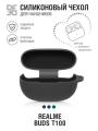 Realme T100 Only Case Premium Artificial Carrying Case Shockproof Earbuds Protective Cover Box for buds Soft Silicone Headphone Cover. 