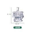 Glass Bowl with Lid Multipurpose Decorative Item Serving Fruit Dry Fruits Chocolates Snacks Pickle Dessert Tea.