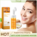 Turmeric Cleanser Anti Acne Oil Control Blackhead Remover Skin Cleansing Brightening Rejuvenation Face Wash Foam Face Cleanser.