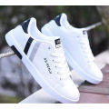 Lightweight Comfort - White Color Sneakers For Men With High-Quality Fabrics and Rubber Sole - Comfortable Fashion.