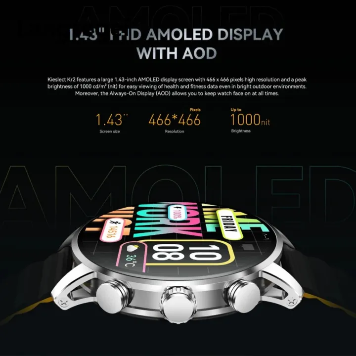 Kieslect%20Smart%20Calling%20Kr2%20Watch%201.43%20FHD%20AMOLED%20Display%20with%20AOD%20Dual%20Core%20Triple%20Speed%202.5D%20GPU%20Super%20Dynamic%20Watch%20-%20Image%204