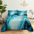 Marble Gold Bedding Sheet Home Digital Printing Polyester Bed Flat Sheet With Pillowcase Print Bed Sheet. 
