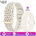LIGE brand screenless smartwatch for men and women, outdoor sports and fitness, heart rate monitor 1ATM, waterproof.