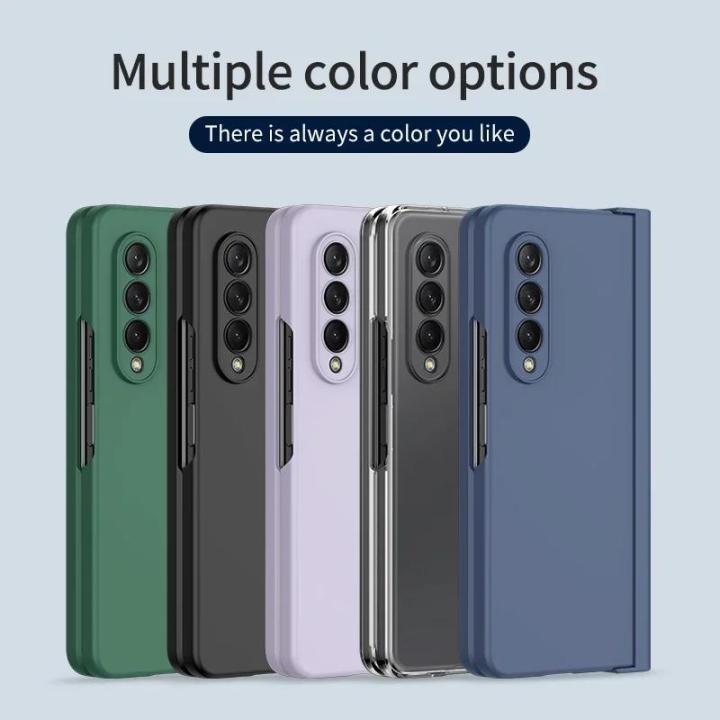 Phone%20Case%20For%20Samsung%20Galaxy%20Z%20Fold%206%205%204%203%205G%20With%20Pen%20Slot%20Holder%20For%20S%20Pen%20Hinge%20Plastic%20Cover%20With%20Front%20Screen%20Glass%20-%20Image%206