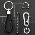 Anti-Lost Car Key Pendant Split Rings Keychain Phone Number Card Keyring Auto Vehicle Key Chain Car Accessories. 