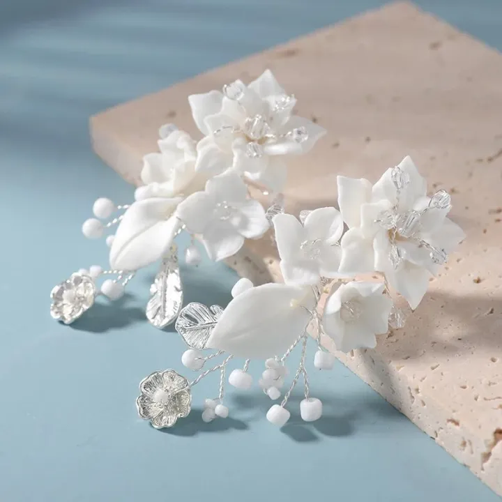 Ins%20Silver%20Gold%20Color%20Wedding%20Bridal%20Earrings%20White%20Porcelain%20Flower%20Leaf%20Women%20Drop%20Earring%20Handmade%20Accessories%20-%20Image%202