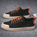 Low-top canvas shoes, breathable men's shoes, trendy shoes, spring 2024 new shoes, versatile trendy sneakers, Korean casual shoes.
