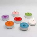 Round shaped tea light candle 10 pieces - Multicolour. 