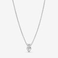 925 sterling silver Inlaid Double Heart Pendant Sparkling zirconia Collier Necklace women fashion DIY jewelry valentine's day gift for girlfriend. 