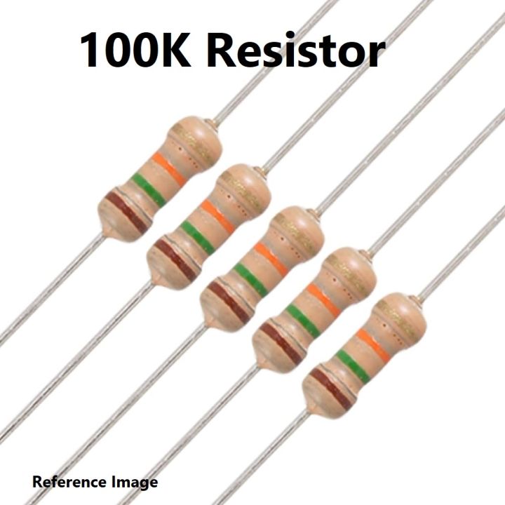 50Pcs-%205%25%20100K%20Ohm%20Resistor%205%25%20100K%20Resistor%20Carbon%20Film%20100K%20Resistors%201/4W%20Resistance%200.25%20Watt%205%25%20Tolerance%20Fixed%20Resistors%202%20Pin%20Leads%20-%20Image%203