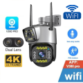 V380 Dual-Lens WIFI IP Camera Outdoor Waterproof 4MP Auto Tracking Color Night Vision Two Way Audio CCTV Camera. 