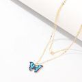 Trendy Double Layer Pearl Chain Choker Butterfly Pendant Necklaces for Girls Simple New Stylish - Fashionable Necklace for Women.
