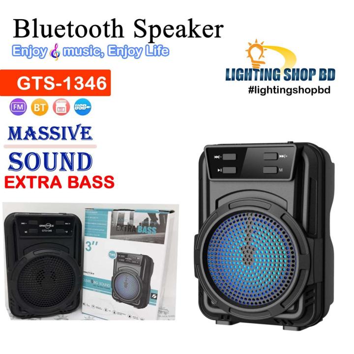 GTS 1346 Wireless Bluetooth Speaker EXTRA BASS - Speaker - Bluetooth Speaker