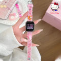 New Kawaii Sanrio Cartoon Hello Kitty Apple Watch Strap Cute My Melody Kuromi 3D Print IWatch Full Range Replacement Girl Gifts. 