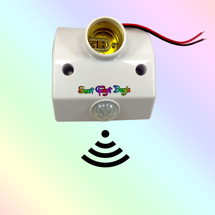 Automatic On/off for Nighttime Human Body Infrared Motion Sensor Holder PIR Motion Sensor Light Socket E27 Lamp Holder