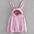 Women Cute Bunny Ears Girl Hoodie Casual Long Sleeve Sweatshirt Pullover Tops Autumn Winter Warm Sweatshirt Hoodies For Women. 