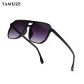 YAMEIZE Vintage Pilot Sunglasses Women Men Double Beam Frame Sun Glasses Driving Night Vision Shades Gradient Uv400 Eyeglasses.
