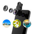 3 in 1 Cell Phone Accessory Optical Glasses Wide angle Macro Fisheye Universal Clip lens. 