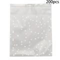 400Pcs Frosted Cute Dot Plastic Packaging Candy Biscuit Soap Packaging Bag Cake Packaging Self-Adhesive Sample Gift Bag. 