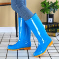 New Knee-High Rain Boots Women's Rain Shoes Fleece-Lined Warm Winter Rain Boots Waterproof Non-Slip Tendon Bottom Rubber Shoes Lightweight for Summer.