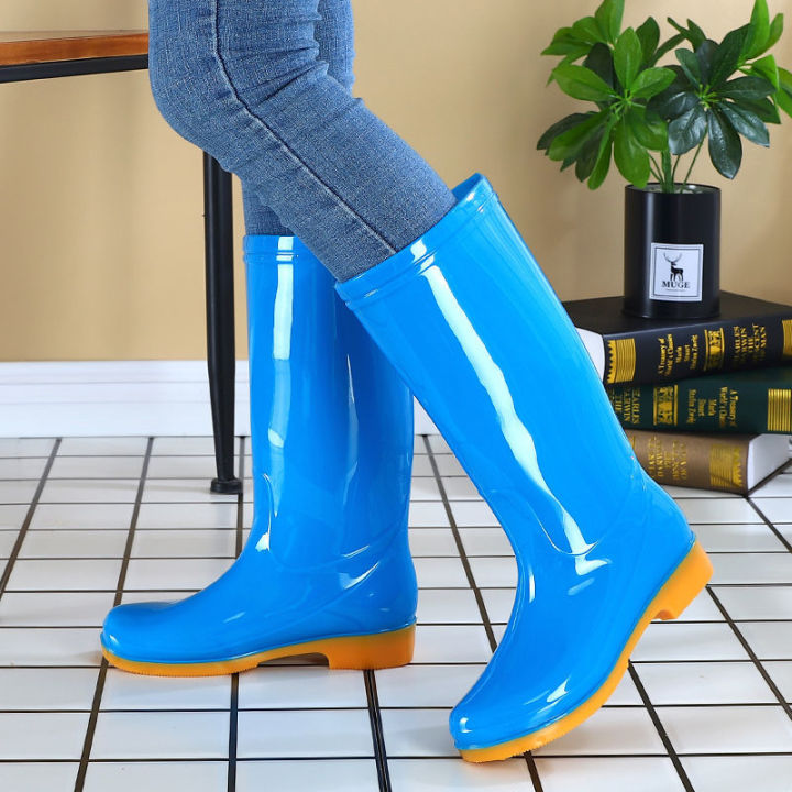 New%20Knee-High%20Rain%20Boots%20Women's%20Rain%20Shoes%20Fleece-Lined%20Warm%20Winter%20Rain%20Boots%20Waterproof%20Non-Slip%20Tendon%20Bottom%20Rubber%20Shoes%20Lightweight%20for%20Summer%20-%20Image%209