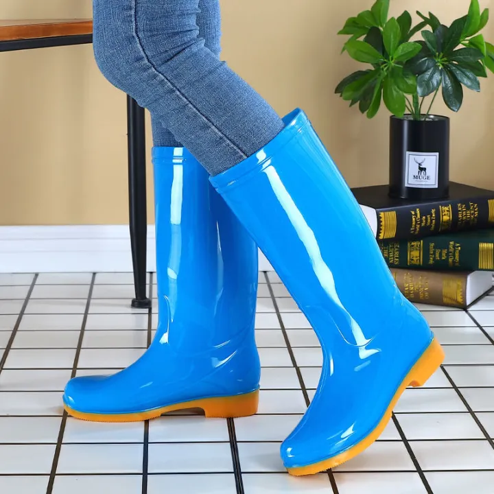 Women's%20Rain%20Boots%20High%20Tube%20Rain%20Shoes%20High-Top%20Anti-Slip%20Tendon%20Bottom%20Rain%20Boots%20Labor%20Protection%20Rubber%20Shoes%20Cute%20Waterproof%20Boots%20Kitchen%20-%20Image%208