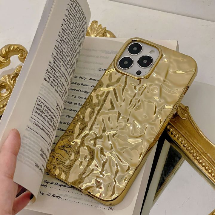 Luxury%20Plated%20Gold%20Tin%20Paper%20Phone%20Case%20for%20iphone%2015%2014%2013%2011%2012%20Pro%20Max%20X%20XS%20Max%20XR%20Water%20Ripple%20Shockproof%20Soft%20Cover%20Men%20-%20Image%205