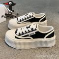 White Shoes Thick Sole Lazy PLOVER Woodpecker Platform Shoes Spring and Summer Biscuit Trendy Women's Small Black Slip-on New. 