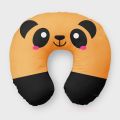 Inflatable U-shape Travel Pillows Airplane Panda Cushion Short Plush Fabric Neck Pillow Car Office Nap Headrest Nackenkissen.