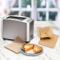 Heat Resistant Reusable toaster bags Puncture Resistant Non Stick Reusable Toaster Bags Glass fiber cloth Sandwich Toast Pockets for Home use Home Kitchen Office Lunch Allergen-Free Cooking Sandwich. 