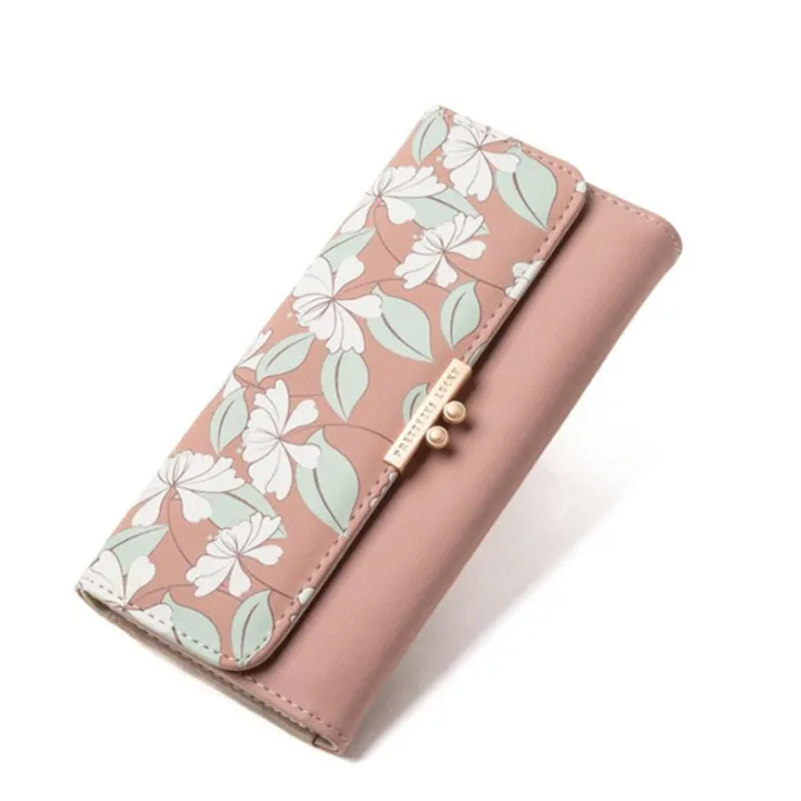 Prettyzys%20brand%20name%20flower%20print%20trifold%20long%20ladies%20purse%20women%20wallet%20-%20Image%206