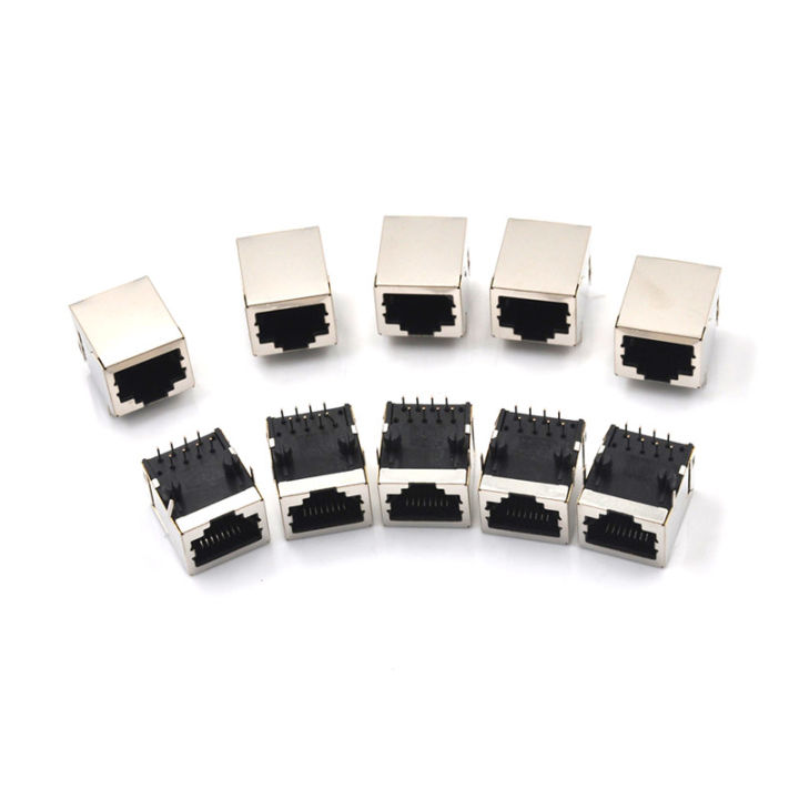 10Pcs/set%20RJ45%20Network%20Ethernet%208P%208C%20Female%20Socket%20Connectors%208Pin%20PCB%20Mount%20High%20Qulity%20-%20Image%203
