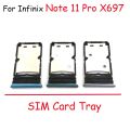 For Infinix Note 11 Pro Sim Tray and SD Card Slot with Ejector Pin Replacement Parts. 