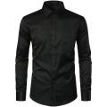Men's full sleeve Cotton Formal Black Shirt.