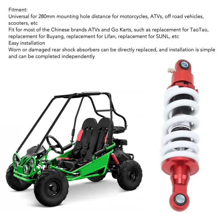280mm%20Shock%20Absorber,%20Sturdy%20CNC%20Aluminum%20Alloy%20Adjustable%20Springs%20Wide%20Application%20Rear%20Shock%20Absorber%20Suspension%20for%20Dirt%20Pit%20Bike%20-%20Image%205