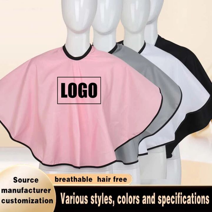 Custom Hairdresser's Cape Logo Cut Hairdressing Umbrella Salon Hairdressing Beauty Shop Makeup Short Apron Logo Hair Dyed Bib