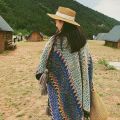 Xinjiang Qinghai Travel Shawl Large Scarf Women's Autumn and Winter Yunnan National Style Travel Cloak Talma Thick Warm.
