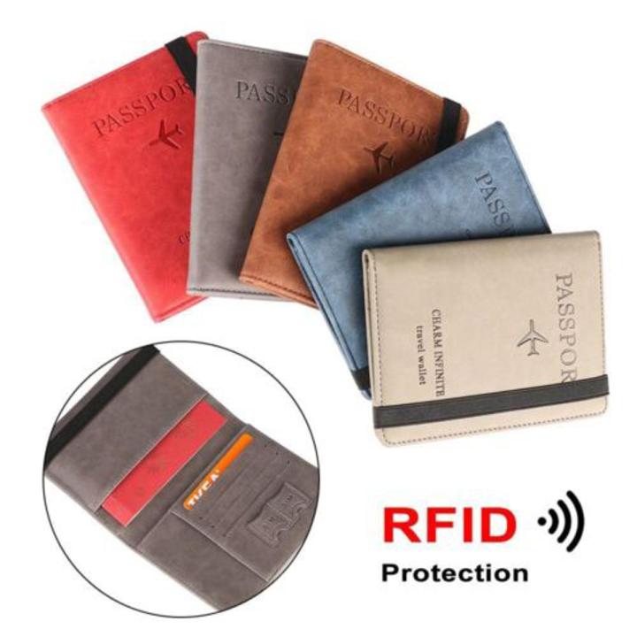 1 Pc Multi-Function Leather Passport Cover Credit Cards Holder Travel Cover Case