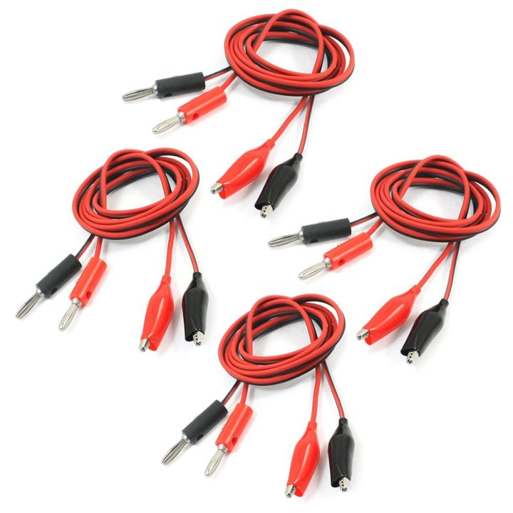 8 Pcs Alligator Clip to Banana Plug Multimeter Test Lead 1M